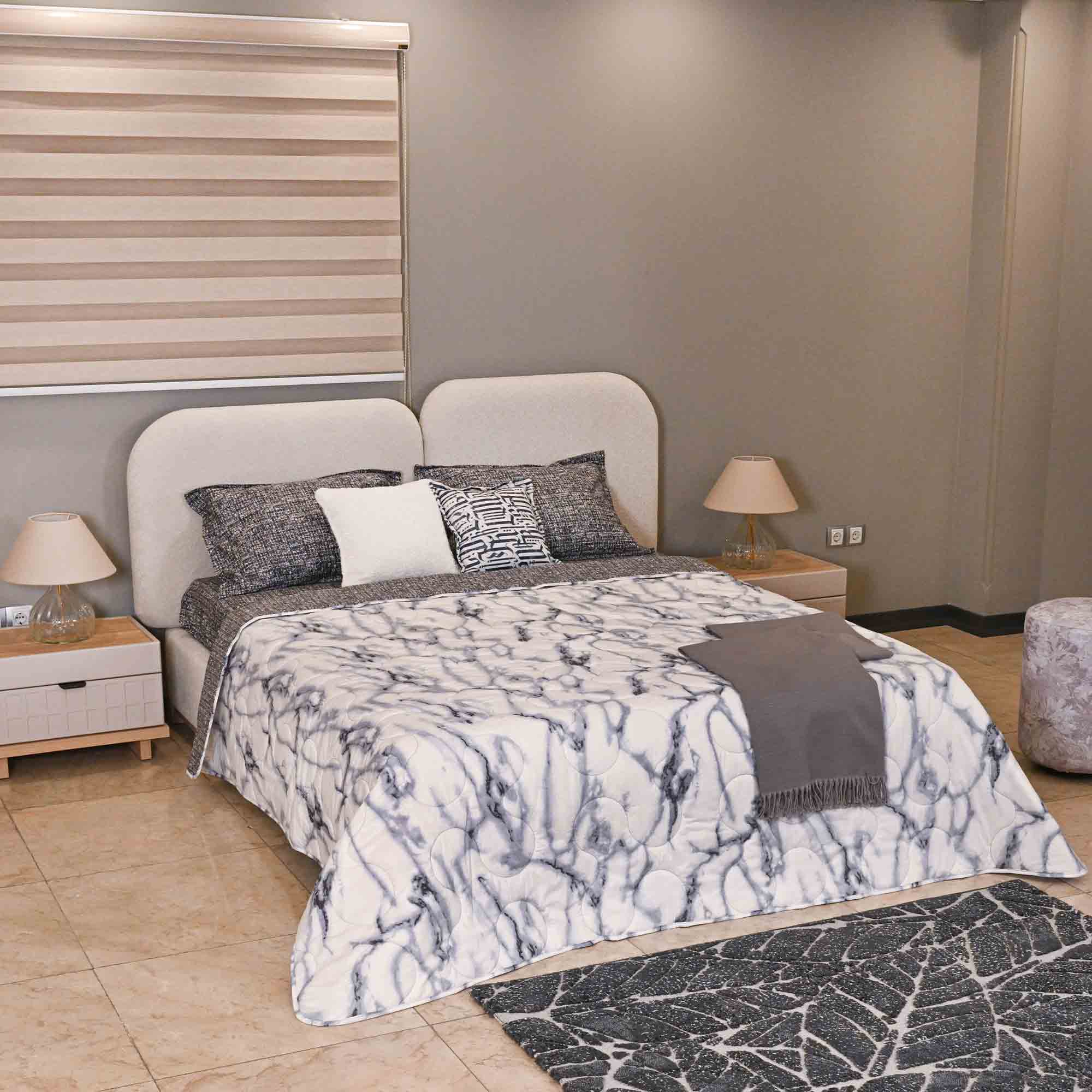 سرویس لحاف دو نفره پنبه ای تیسا طرح راک