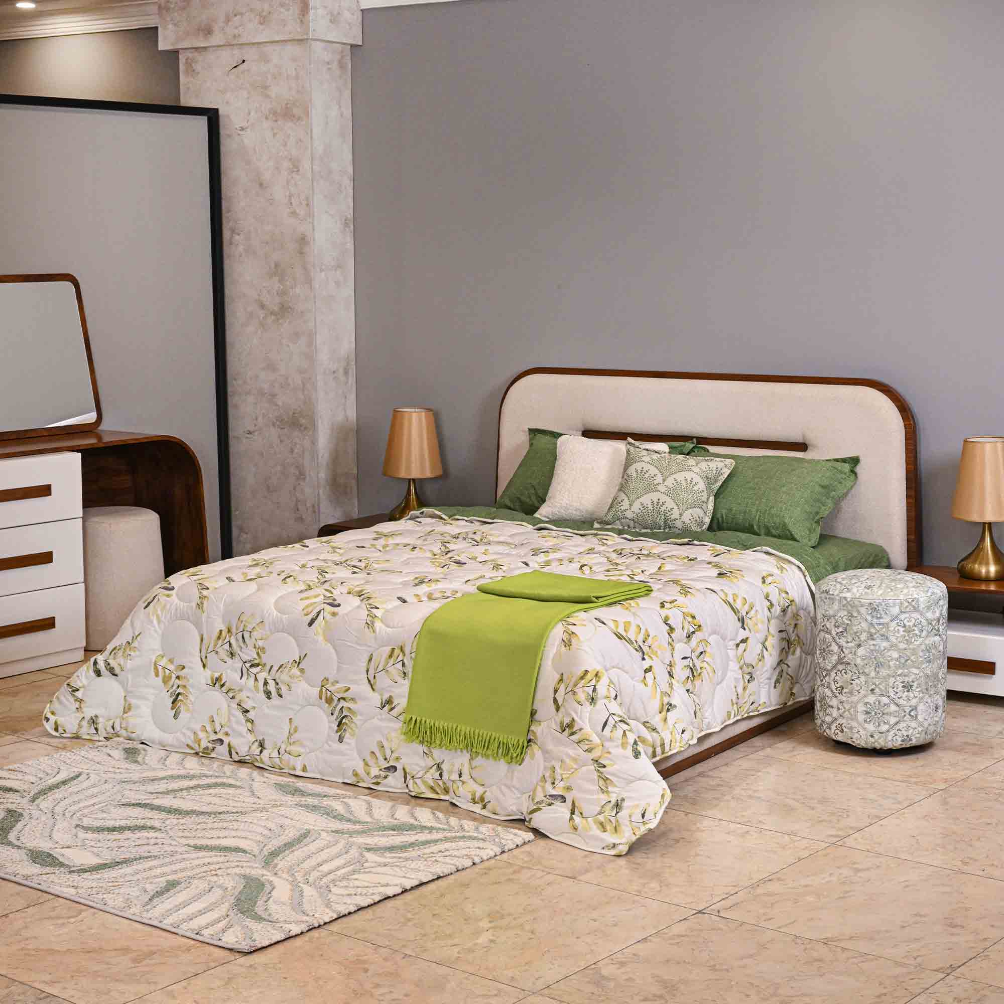 سرویس لحاف دو نفره پلی استر تیسا طرح ملیکا