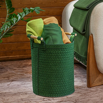 Felt Bin with Woven Design