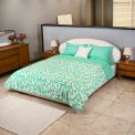 سرویس لحاف دو نفره تیسا پنبه ای طرح لیو سبز