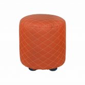 پاف پایه دار چرمی گلدوزی شده سایز 40×38 سانتیمتر