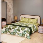 سرویس لحاف دو نفره پنبه ای تیسا طرح هاوایی سبز