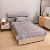 سرویس لحاف یک نفره پنبه ای تیسا طرح ابری 7